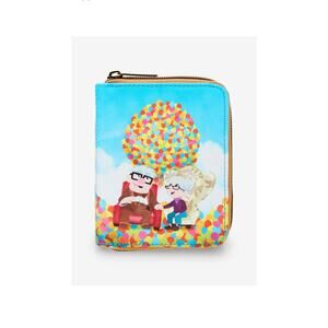 Loungefly Disney Pixar Up Carl & Ellie Balloons Mini Zipper Wallet NWT